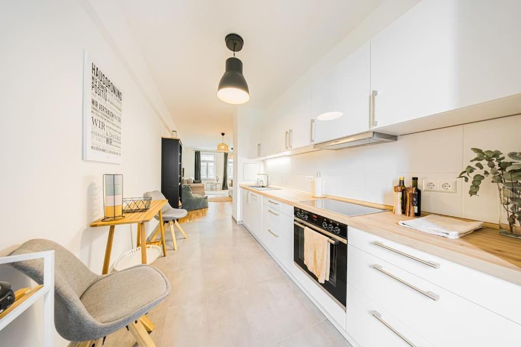 לייפציג Stylisches Zentrales City-Apartment Mit 2 Balkonen מראה חיצוני תמונה