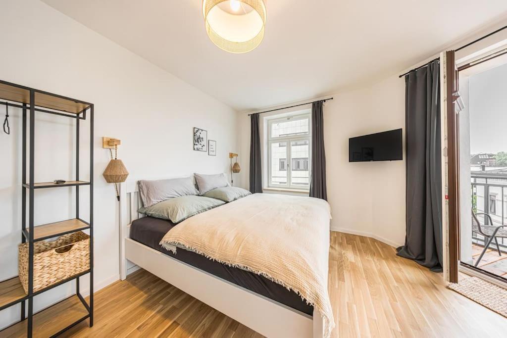 לייפציג Stylisches Zentrales City-Apartment Mit 2 Balkonen מראה חיצוני תמונה
