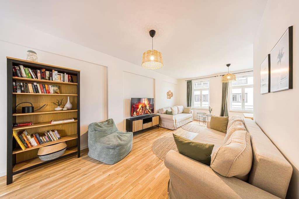 לייפציג Stylisches Zentrales City-Apartment Mit 2 Balkonen מראה חיצוני תמונה
